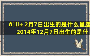 🐱 2月7日出生的是什么星座,2014年12月7日出生的是什 🦍 么星座